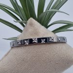 Jonc Acier Strass Étoiles