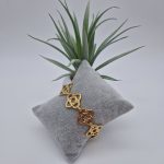 Bracelet en Acier Inoxydable avec Motifs Entrelacés