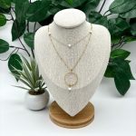 Collier en Acier Inoxydable "Élégance à Double Rang"
