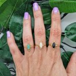 Bague Ovale en Acier Inoxydable Doré