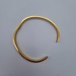 Bracelet Jonc Strassé en Acier Inoxydable Doré