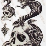 Tatouages Transferts Crânes et Serpents