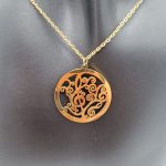 Collier Arbre de Vie Musical en Acier Doré